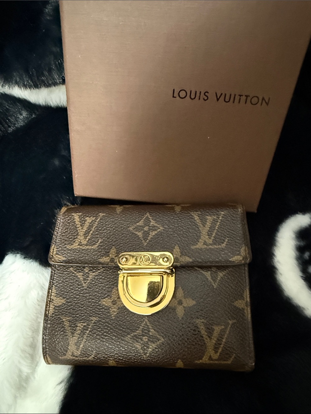 Louis Vuitton Brown Monogram Key & Card Holder with Gold Hardware